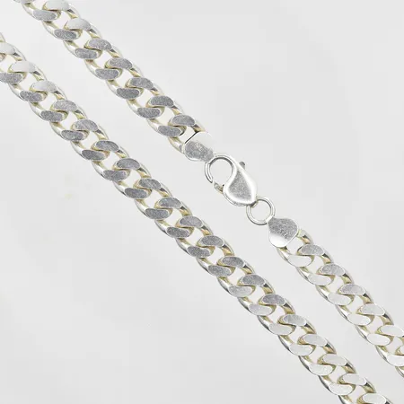 Kedja Pansar längd 50½ cm bredd 10 mm, silver 925/1000. Vikt: 77,8 g