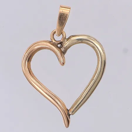 Hänge hjärta tvåfärgat 27mm, 18K Vikt: 1,6 g