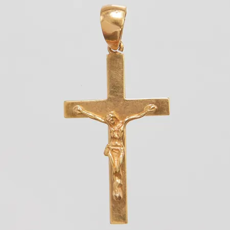 Hänge Krucifix längd inkl ögla 4,3cm, bredd 20mm, 18K Vikt: 4,7 g