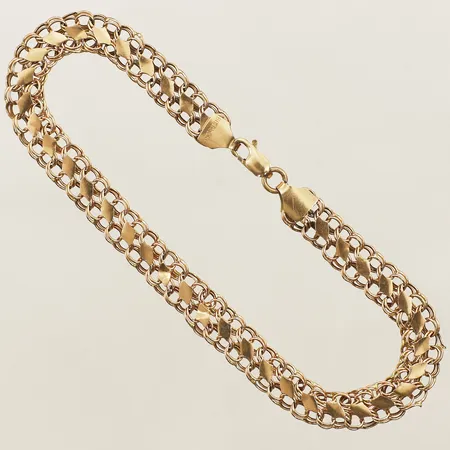 Armband längd 19,5cm bredd 6,6mm 14K Vikt: 3,4 g