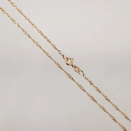 Kedja singapore längd 51cm bredd 1,7mm 18k Vikt: 2,9 g