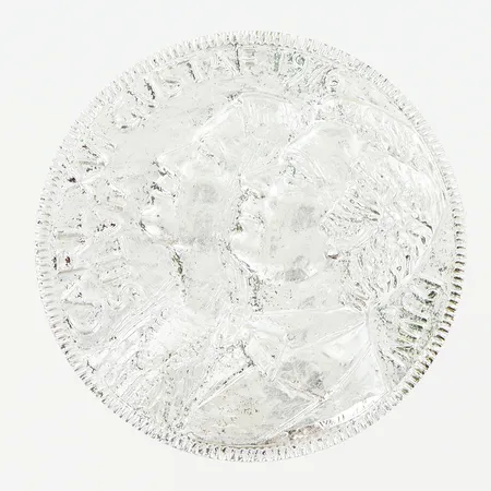 Minnesplakett Ø30mm Kunga Bröllopet 19 Juni 1976, fodral, silver 830/1000.  Vikt: 22,3 g