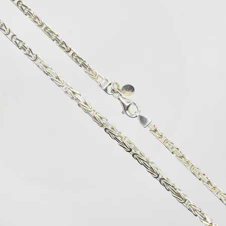 Kedja Kejsarlänk längd 50 cm bredd 4 mm (kvitto från Smycka 1950:-, nyskick) silver 925/1000. Vikt: 28,4 g