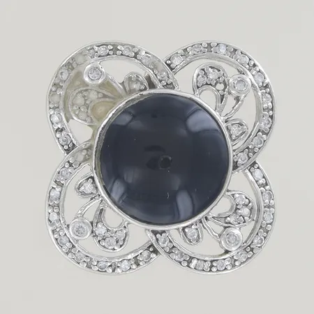 Hänge med stenar bredd 25 mm,def limm på stenar, silver 925/1000  Vikt: 7,5 g