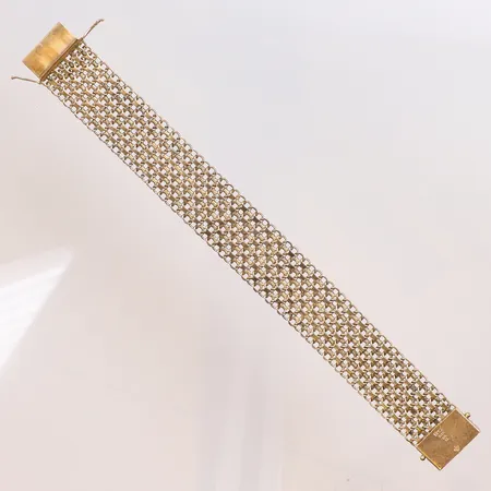 Armband X-länk 19,5cm bredd 20cm HVF (Fors Haldor Vidar) Stockholm 1964, 18K  Vikt: 41,8 g