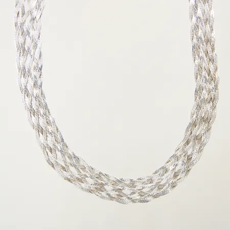 Collier flätad GHA längd 45cm bredd 11,5mm silver 925/1000 Vikt: 19,6 g
