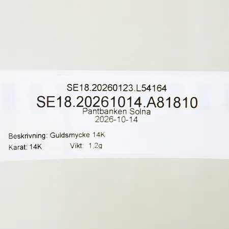 Guldsmycke 14K Vikt: 1,2 g