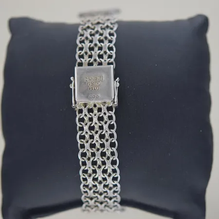 Klockarmband längd 16 cm bredd 1,5 cm, silver 830/1000   Vikt: 22,4 g
