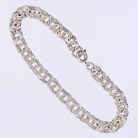 Armband Bismarck 19cm bredd 5mm bruksslitage silver 830/1000 Vikt: 10,5 g