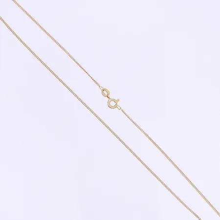 Halskedja pansar 35cm bredd 1mm glapp i lås 18K Vikt: 1,9 g