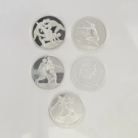 Minnesmynt 5st OS 2004 silver s925/1000 170,8g.