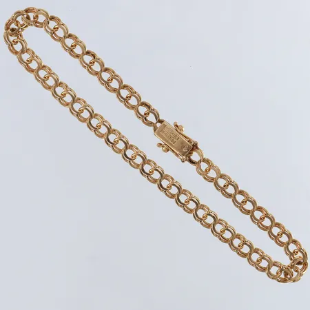 Armband Bismarck längd 20,5cm bredd 5mm 18K.  Vikt: 7,4 g