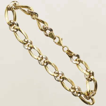 Armband tvåfärgad längd 18cm bredd 7,6mm GHA 18K Vikt: 8,3 g