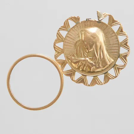 Diverse guld, trasigt, defekt, personlig gravyr, 14K Vikt: 4,8 g