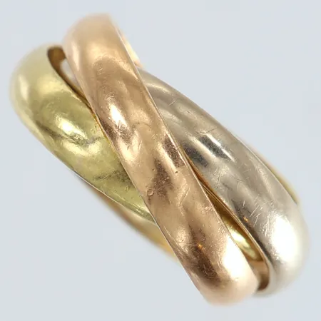 Ring trinity stl:16 bredd 7,5mm trefärgat 18K. Vikt: 10,2 g