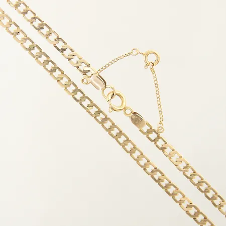 Kedja längd 58cm bredd 4,4mm säkerhetkedja, lås i 18K, 14K Vikt: 25,1 g
