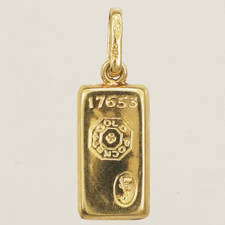 Hänge tacka längd 20mm inklusive ögla bredd 7,1mm 18K Vikt: 0,7 g