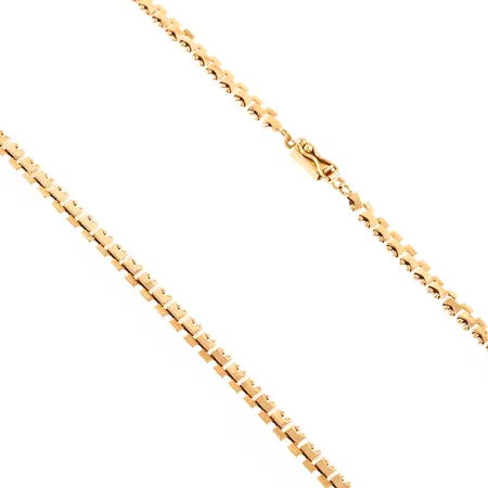 Collier Korridorlänk längd 47cm bredd 4,3mm, ojämnheter, 18K 16,2g.