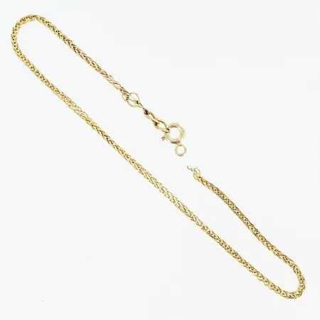 Armband längd 19cm defekt länk, 14K Vikt: 1,1 g