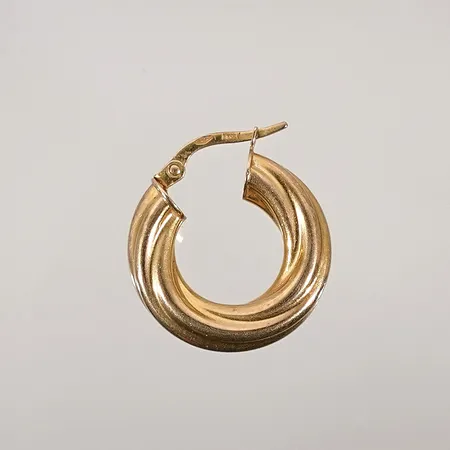 Enskilt örhänge creol Ø19,5mm bredd 4,7mm 14k Vikt: 1,5 g