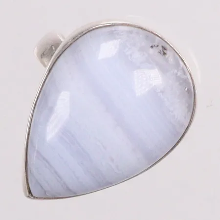 Ring med blå bandagat stl:17½ längd 25,4mm bredd 18,6mm silver 925/1000 Vikt: 9,2 g
