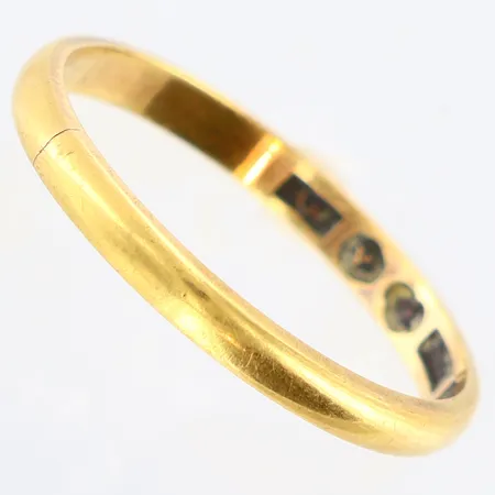 Ring slät stl:20, bredd 3mm, gravyr, 20K Vikt: 2,8 g