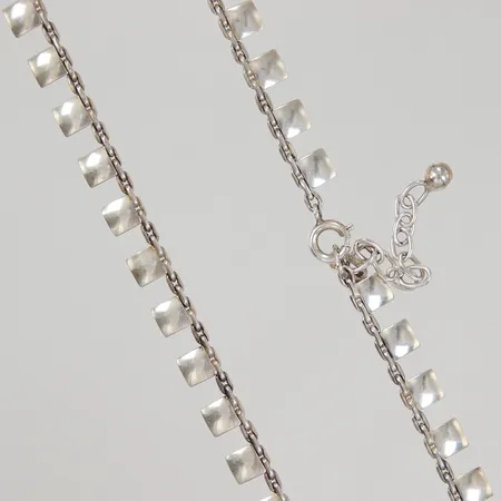 Collier ställbar längd 40-45cm, bredd 6,5mm, 835/1000 silver Vikt: 13,8 g