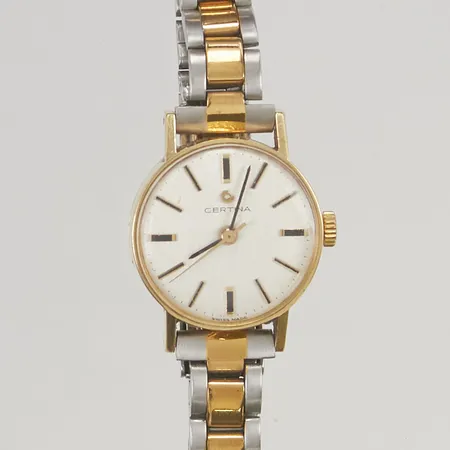 Damur Certina 21mm, går ej, manuell, graverad 18K oädel länk Vikt: 0 g
