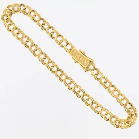Armband Bismarck längd 19,5cm, bredd 5mm, 18K Vikt: 10,6 g