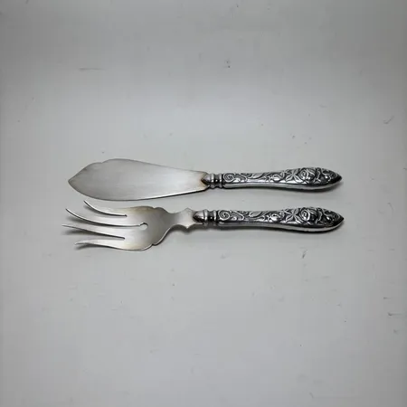 Tårtbestick längd 20,5-22cm, Kulta ja Hopea oy år 1958, 813/1000 silver, etui,  Vikt: 104,8 g