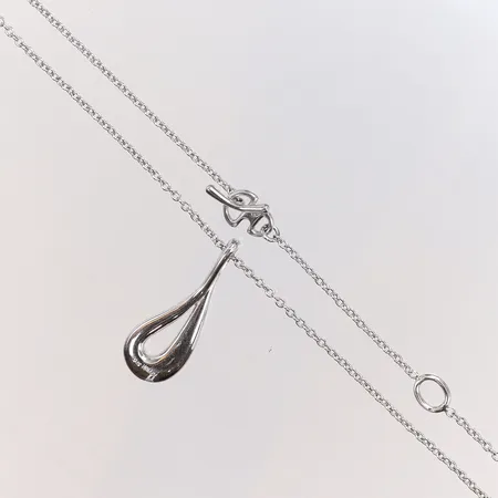 Halscollier, 45,5cm, bredd 1-12mm, 925/1000 silver Vikt: 8,4 g
