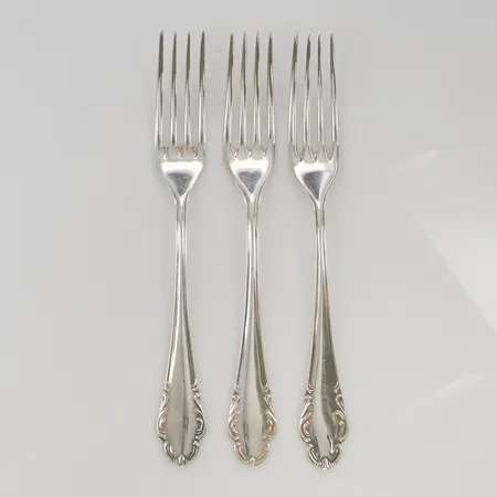3 Bordsgafflar Haga 18,5cm, 830/1000 silver, Vikt: 107,9 g