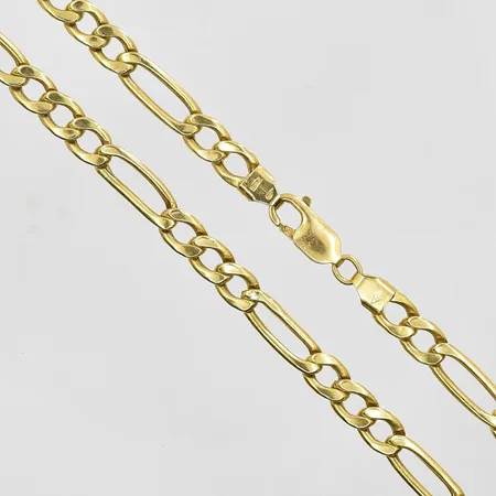 Kedja Figaro längd 62 cm bredd 6 mm, 18K. Vikt: 20,3 g