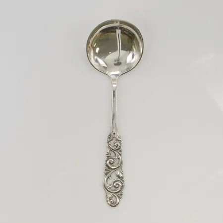 1 Syltsked Rokokostil 16cm, gravyr, 830/1000 silver, Vikt: 30,9 g