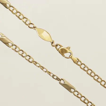 Kedja längd 45cm bredd 3,5mm 18K Vikt: 8 g