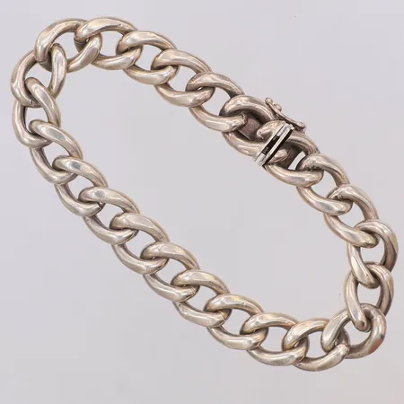 Armband Pansar längd 21cm bredd 11mm ihåligt, kattfot, silver 925/1000 Vikt: 28,1 g