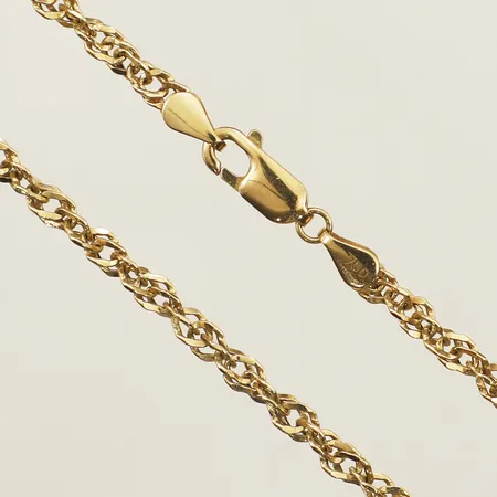 Kedja Singapore längd 45cm bredd 3,2mm GHA 18K Vikt: 4,7 g