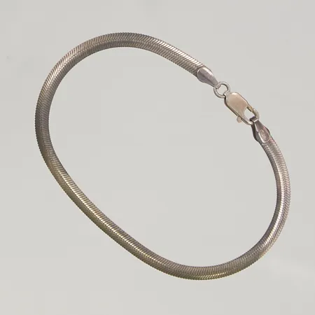 Armband manglad Ormlänk 18,5cm bredd 3,8mm, Guldfynd, 925/1000 silver,  Vikt: 5,3 g