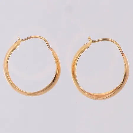 Ett par örhängen creoler 13mm, 18K Vikt: 0,6 g