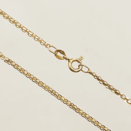 Kedja X-länk längd 46cm bredd 1,8mm ojämnheter på länk 14K Vikt: 2,8 g