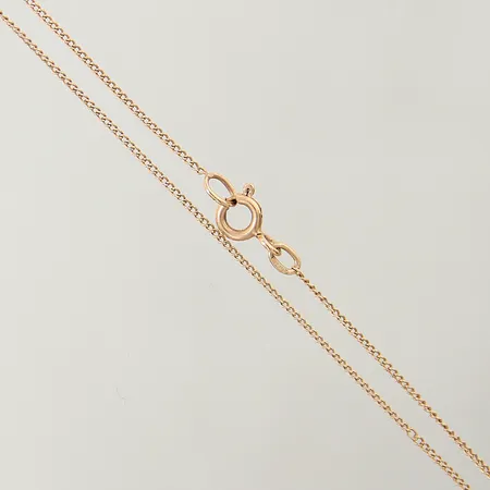 Kedja Pansar längd 48,5cm bredd 1mm skeva länkar 14K Vikt: 2 g