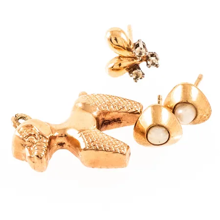 Diverse defekt guld 18K 2,7g.