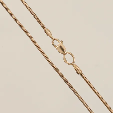 Kedja Ormlänk längd 48cm bredd 1,3mm 14K Vikt: 3,7 g