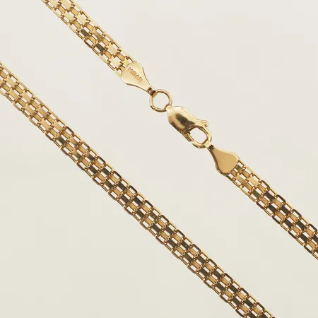 Kedja X-länk längd 47,5cm bredd 4,2mm 14K Vikt: 10,9 g
