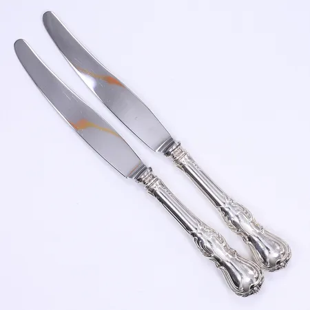 2 Knivar 18cm CG Hallberg silver 830/1000 bruttovikt 81,8g Vikt: 81,8 g