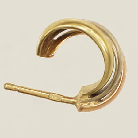 Ett udda örhänge trefärgad 6,5x10mm saknar lås 14K Vikt: 1,1 g