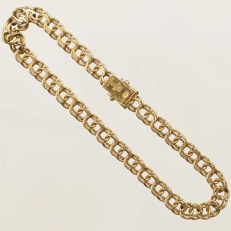 Armband Bismarck längd 20cm bredd 5,3mm 18K Vikt: 10,2 g