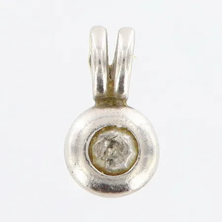 Hänge med sten vitguld längd 10mm, bredd 6mm, 8K Vikt: 0,9 g