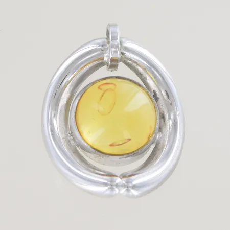 Hänge med sten längd 3 cm bredd 2,5 cm, silver 925/1000  Vikt: 4,1 g