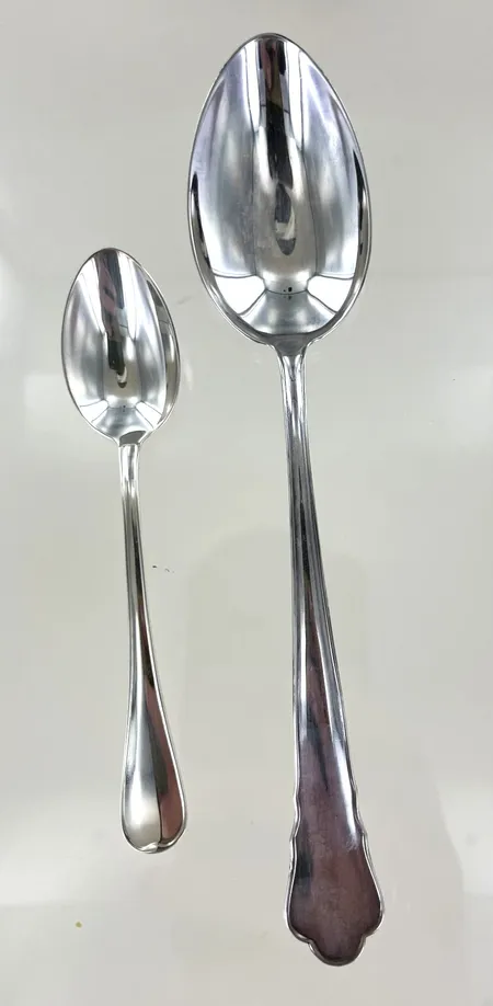 Skedar längd 12/18 cm, GAB silver 830/1000 Vikt: 48,8 g
